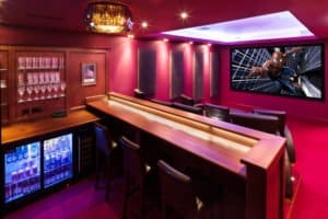 Smart Home cinema installation with stylish design