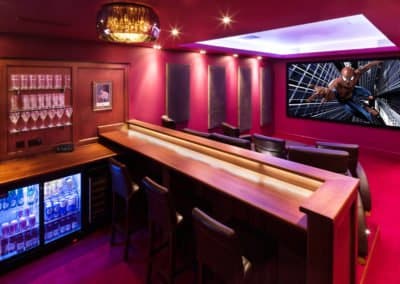 Smart Home cinema installation with stylish design